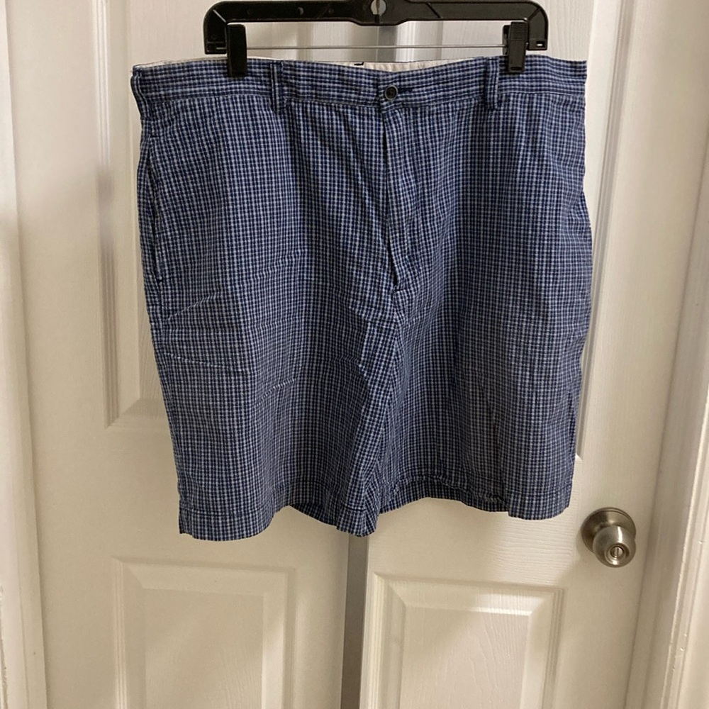 J Crew Navy Seersucker Bermuda Shorts Size 36